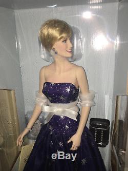 Franklin Mint Diana Princess of Enchantment Porcelain Portrait Doll NRFB Stars