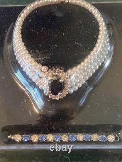 Franklin Mint Diana Princess of Wales Porcelain 17 Doll Mint Blue Dress