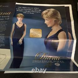 Franklin Mint Diana Princess of Wales Porcelain Portrait Doll MIB