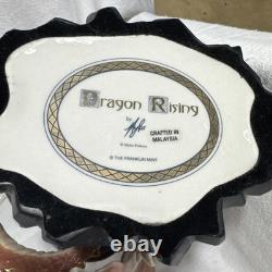Franklin Mint Dragon Rising Dragon & Wizard Porcelain Figurine Estate Find