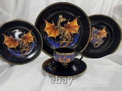Franklin Mint Dragon's Dynasty China Dinnerware Set Service for 4 Estate Fd