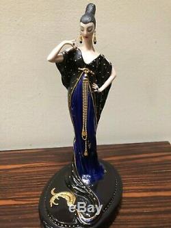 Franklin Mint ERTE Art Deco Moonlight Mystique Woman Porcelain Figurine#0728