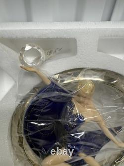 Franklin Mint Eclipse Art Deco Porcelain Figurine Blue Dancer Original Box