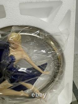 Franklin Mint Eclipse Art Deco Porcelain Figurine Blue Dancer Original Box