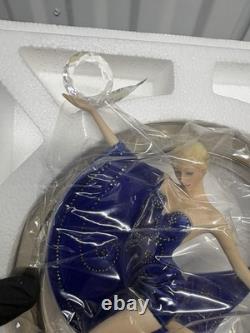 Franklin Mint Eclipse Art Deco Porcelain Figurine Blue Dancer Original Box