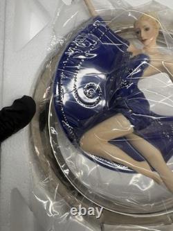 Franklin Mint Eclipse Art Deco Porcelain Figurine Blue Dancer Original Box