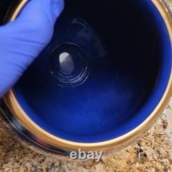 Franklin Mint Egyptian Porcelain Vase, 24kt Gold, Hand Painted, Garas, 1987