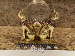 Franklin Mint Egyptian Vase BAST Candlestick Crystal Ball Lot 24k Roushdy Garas