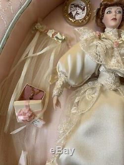 Franklin Mint Elaine Gibson Girl Porcelain Doll Framed Wedding Remembrance LE