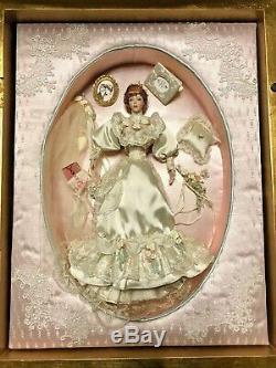 Franklin Mint Elaine Gibson Girl porcelain doll Frame Bride FREE SHIPPING