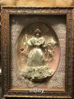 Franklin Mint Elaine Gibson Girl porcelain doll Frame Bride FREE SHIPPING