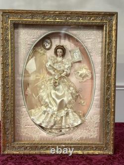 Franklin Mint Elaine the Gibson Girl's Wedding Remembrance Doll Shadow Box