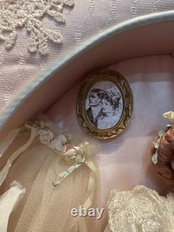 Franklin Mint Elaine the Gibson Girl's Wedding Remembrance Doll Shadow Box