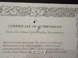 Franklin Mint Elaine the Gibson Girl's Wedding Remembrance Doll Shadow Box