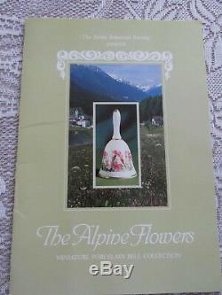 Franklin Mint Elevenalpine Flowers'' Miniature Porcelain Bell Collection/coa/ A