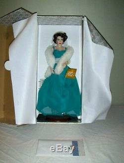 Franklin Mint Elizabeth Taylor Porcelain Doll New with COA