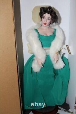Franklin Mint Elizabeth Taylor Porcelain Doll Portrait Doll