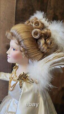 Franklin Mint Enchanted Queen of Swan Lake Snow Odette Gold Feathers Doll