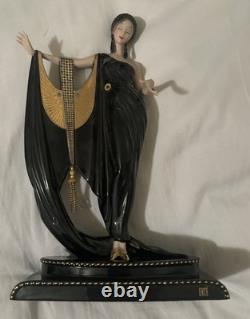 Franklin Mint Erte Limited Edition Art Deco Glamour Porcelain Lady #1012