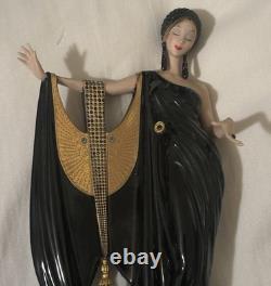 Franklin Mint Erte Limited Edition Art Deco Glamour Porcelain Lady #1012