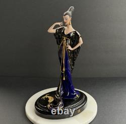 Franklin Mint Erte Moonlight Mystique Porcelain Figurine Ltd Ed A1773 AS IS