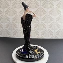Franklin Mint Erte Moonlight Mystique Porcelain Figurine Ltd Ed A1773 AS IS