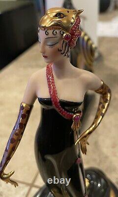 Franklin Mint Erte Untamed Beauty Figurine Art Deco Woman Statue Limited Edition