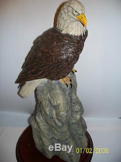 Franklin Mint Ever Watchful American Bald Eagle International Wild Porcelain