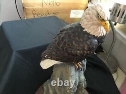 Franklin Mint Ever Watchful American Bald Eagle International Wild Porcelain Iwc