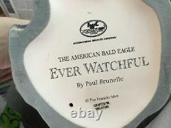Franklin Mint Ever Watchful American Bald Eagle International Wild Porcelain Iwc