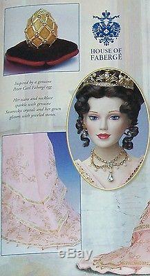 Franklin Mint FABERGE Doll Princess Sofia Porcelain withFABERGE EGG +COA NRFB NIB