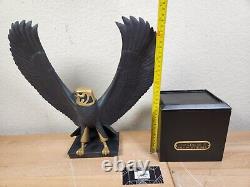 Franklin Mint FALCON OF THE NILE 1988 Large Egyptian God Statue Egypt Black Gold