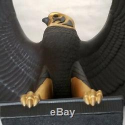 Franklin Mint FALCON OF THE NILE Statue 13 Black Porcelain 1988 Egyptian