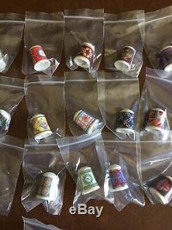 Franklin Mint FP 1983 American Heirloom Quilt Thimble Collection Lot of 25