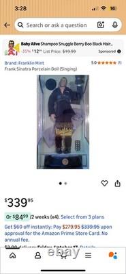 Franklin Mint FRANK SINATRA 17 Porcelain Portrait Doll withMusical Base in box