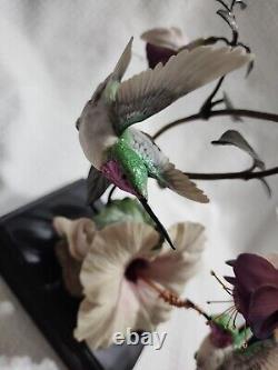 Franklin Mint Faberge Flight Of Fancy Hummingbird flower RARE LIMITED EDITION