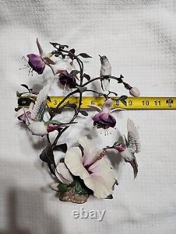 Franklin Mint Faberge Flight Of Fancy Hummingbird flower RARE LIMITED EDITION