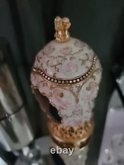 Franklin Mint Faberge Porcelain Musical Carousel Horse Egg Music Box Figurine