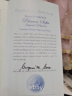Franklin Mint Faberge Princess Sofia Porcelain Doll Imperial Debutante NRFB COA