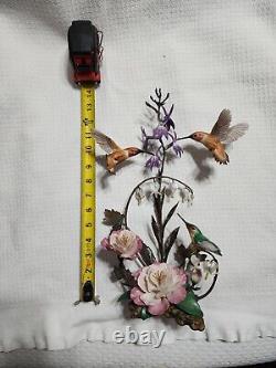 Franklin Mint Faberge Splendor in the Garden Hummingbird flower RARE LMTD ED