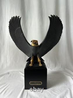 Franklin Mint Falcon of The Nile Rare Black Porcelain Statue Egypt