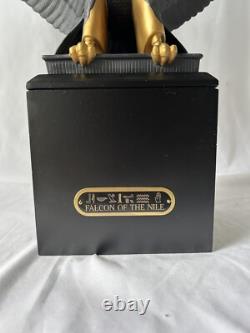 Franklin Mint Falcon of The Nile Rare Black Porcelain Statue Egypt