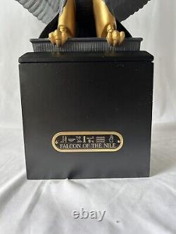 Franklin Mint Falcon of The Nile Rare Black Porcelain Statue Egypt