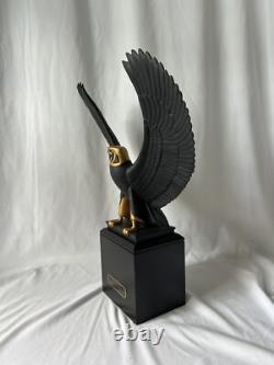 Franklin Mint Falcon of The Nile Rare Black Porcelain Statue Egypt