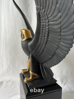 Franklin Mint Falcon of The Nile Rare Black Porcelain Statue Egypt