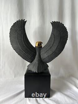 Franklin Mint Falcon of The Nile Rare Black Porcelain Statue Egypt