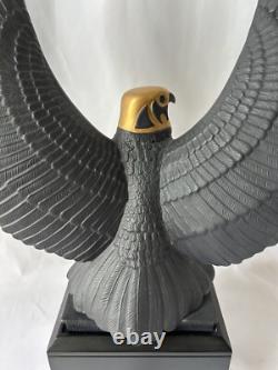 Franklin Mint Falcon of The Nile Rare Black Porcelain Statue Egypt
