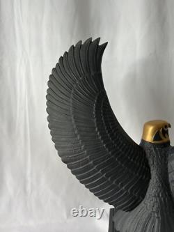 Franklin Mint Falcon of The Nile Rare Black Porcelain Statue Egypt
