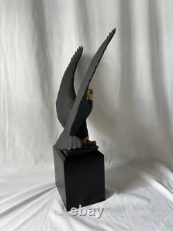 Franklin Mint Falcon of The Nile Rare Black Porcelain Statue Egypt