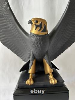Franklin Mint Falcon of The Nile Rare Black Porcelain Statue Egypt